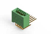 345 Series 0.100 x 0.150 Inch (in) Pitch Card Edge Connector with 10 90 Degree Bend (Code 541 Contacts) (345-010-559-201) - 