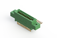 345 Series 0.100 x 0.150 Inch (in) Pitch Card Edge Connector with 22 90 Degree Bend (Code 541 Contacts) (345-022-559-802) - 