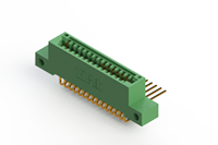 345 Series 0.100 x 0.150 Inch (in) Pitch Card Edge Connector with 30 90 Degree Bend (Code 541 Contacts) (345-030-559-212) - 