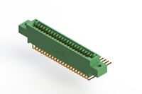 345 Series 0.100 x 0.150 Inch (in) Pitch Card Edge Connector with 44 90 Degree Bend (Code 541 Contacts) (345-044-559-802) - 
