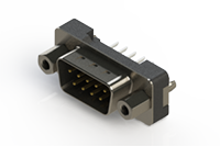 627 Series Vertical Plastic Body D-Sub Connector with 9 Pin Type Contacts (627-009-224-017) - 