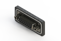 628W Series Vertical Waterproof D-Sub Connector with 15 Machined Socket Type Contacts (628-W15-220-012) - 