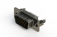 637 Series Vertical High Density D-Sub Connector with 15 Machined Pin Type Contacts (637-015-232-066) - 