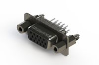 638 Series Vertical High Density D-Sub Connector with 15 Machined Pin Type Contacts (638-015-230-047) - 