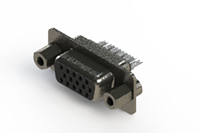 638 Series Vertical High Density D-Sub Connector with 15 Machined Pin Type Contacts (638-015-232-063) - 