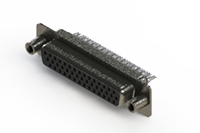 638 Series Vertical High Density D-Sub Connector with 44 Machined Pin Type Contacts (638-044-232-068) - 