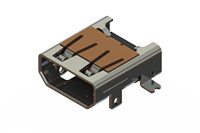 694H Series High Definition Multimedia Interface (HDMI) Type-D Receptacle Connector with Gold Flash Contact Plating  (694H319-269-211)