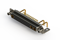 630C Series Right Angle Power Combo D-Sub Connector with 3 Number of Power Contacts (630-25W3250-1N6) - 