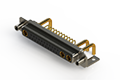 630C Series Right Angle Power Combo D-Sub Connector with 3 Number of Power Contacts (630-25W3250-2N6) - 