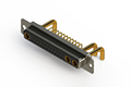 630C Series Right Angle Power Combo D-Sub Connector with 3 Number of Power Contacts (630-25W3250-3N1) - 
