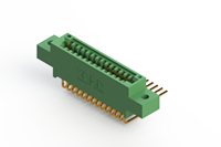 345 Series 0.100 x 0.150 Inch (in) Pitch Card Edge Connector with 28 90 Degree Bend (Code 541 Contacts) (345-028-559-802) - 