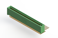 345 Series 0.100 x 0.150 Inch (in) Pitch Card Edge Connector with 62 90 Degree Bend (Code 541 Contacts) (345-062-559-201) - 