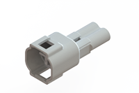 572 Series Wire to Wire Waterproof In-Line Male Connector with 2 Contact Spaces (572-002-000-100) - 