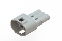 572 Series Wire to Wire Waterproof In-Line Male Connector with 3 Contact Spaces (572-003-000-100) - 