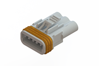 572 Series Wire to Wire Waterproof In-Line Female Connector with 3 Contact Spaces (572-003-000-200) - 