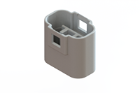 572 Series Wire to Board Waterproof In-Line Male Connector with 3 Board Mount Contacts (572-003-420-101) - 