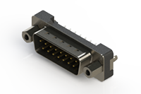 627 Series Vertical Plastic Body D-Sub Connector with 15 Pin Type Contacts (627-015-220-017) - 