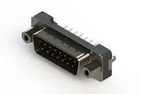 627 Series Vertical Plastic Body D-Sub Connector with 15 Pin Type Contacts (627-015-224-017) - 
