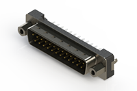 627 Series Vertical Plastic Body D-Sub Connector with 25 Pin Type Contacts (627-025-226-017) - 