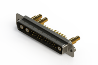 627C Series Vertical Combo D-Sub Connector with 3 Number of Power Contacts (627-25W3222-7N2) - 