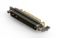 629C Series Right Angle Power Combo D-Sub Connector with 3 Number of Power Contacts (629-25W3240-1N5) - 