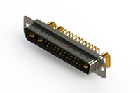 629C Series Right Angle Power Combo D-Sub Connector with 3 Number of Power Contacts (629-25W3240-3N1) - 