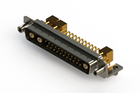 629C Series Right Angle Power Combo D-Sub Connector with 3 Number of Power Contacts (629-25W3240-7N5) - 