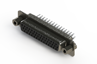 638 Series Vertical High Density D-Sub Connector with 44 Machined Pin Type Contacts (638-044-230-043) - 