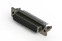 638 Series Vertical High Density D-Sub Connector with 44 Machined Pin Type Contacts (638-044-232-046) - 
