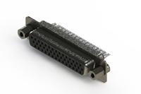 638 Series Vertical High Density D-Sub Connector with 44 Machined Pin Type Contacts (638-044-232-063) - 