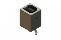 690Q Series Vertical PCB USB 2.0 Type-B Receptacle Connector with 30 Microinches (µin) of Gold Contact Plating  (690Q204-643-241)