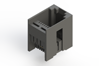 J2X Series Modular Jack Connector with 1 Vertical Printed Circuit Board (PCB) Port (J2X016461P00030) - 