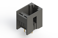J2X Series Modular Jack Connector with 1 Vertical Printed Circuit Board (PCB) Port (J2X016661P00030) - 