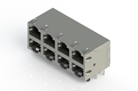 J96 Series Modular Jack Connector with 8 Right Angle Printed Circuit Board (PCB) Port (J96088862P00221) - 