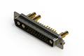 627C Series Vertical Combo D-Sub Connector with 3 Number of Power Contacts (627-25W3222-7N2) - 