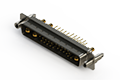 627C Series Vertical Combo D-Sub Connector with 3 Number of Power Contacts (627-25W3224-2N6) - 