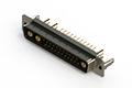 627C Series Vertical Combo D-Sub Connector with 3 Number of Power Contacts (627-25W3224-7N5) - 