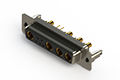 628C Series Vertical Combo D-Sub Connector with 4 Number of Power Contacts (628-9W4-224-2N5) - 