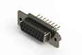 628M Series Vertical Machined D-Sub Connector with 15 Machined Socket Type Contacts (628-M15-221-BN2) - 
