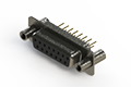 628M Series Vertical Machined D-Sub Connector with 15 Machined Socket Type Contacts (628-M15-221-BN4) - 