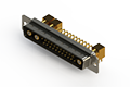 629C Series Right Angle Power Combo D-Sub Connector with 3 Number of Power Contacts (629-25W3240-7N1) - 