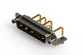 629C Series Right Angle Power Combo D-Sub Connector with 4 Number of Power Contacts (629-9W4-250-1N5) - 