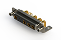 630C Series Right Angle Power Combo D-Sub Connector with 4 Number of Power Contacts (630-9W4-240-2N6) - 